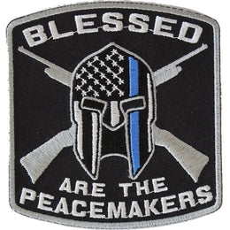 P4622 Blessed Are The Peacemakers Thin Blue Line Patch For Law Enforc Patches The Cheap Place