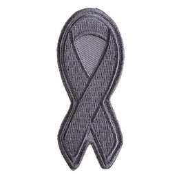 P3775 Gray Asthma and Brain Cancer Awareness Ribbon Patch Patches The Cheap Place