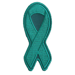 P3779 Teal PTSD Awareness Ribbon Patch Patches The Cheap Place