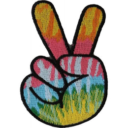 P5521 Colorful Peace Fingers Hand Sign Iron On Patch Patches The Cheap Place