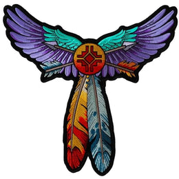 PL5705 Feathers with Wings Embroidered Iron on Patch Patches The Cheap Place