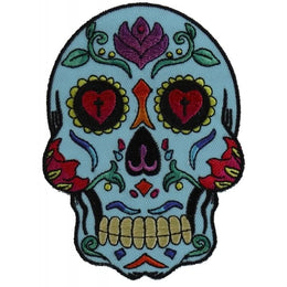 P5984 Sugar Skull Blue Patch Patches The Cheap Place