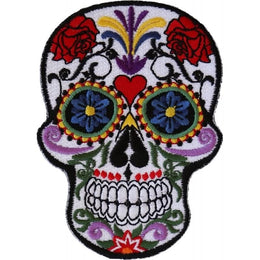 P5530 Sugar Skull Iron On Patch Patches The Cheap Place