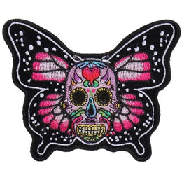 P6013 Sugar Skull Butterfly Patch Patches The Cheap Place