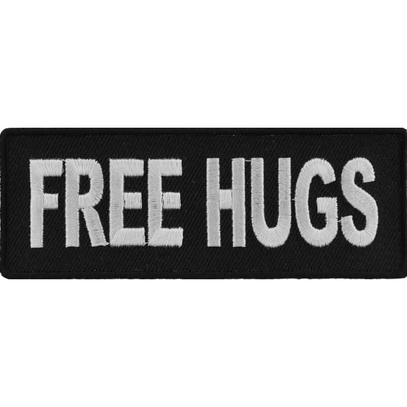 P3402 Free Hugs Naughty Iron on Patch Patches The Cheap Place