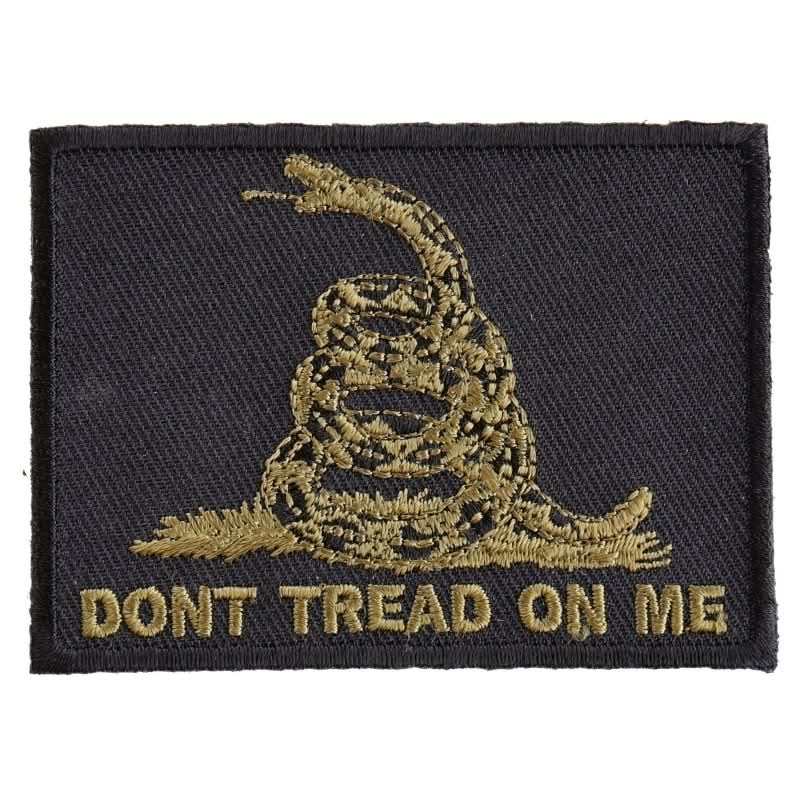 P3267 Green Black Gadsden Flag Don't Tread on Me Patch Patches The Cheap Place