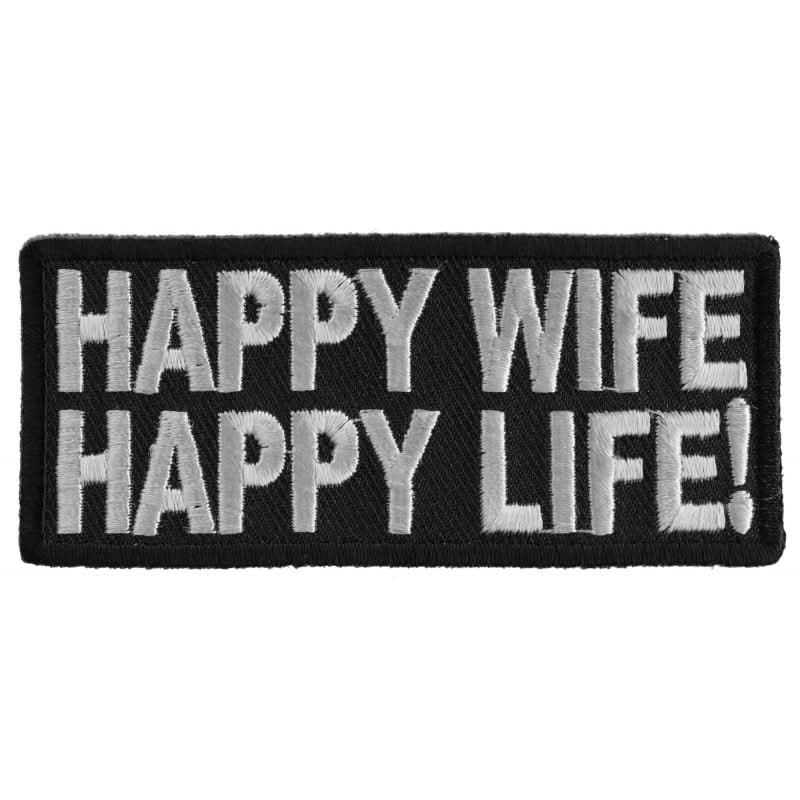P1506 Happy Wife Happy Life Patch Patches The Cheap Place
