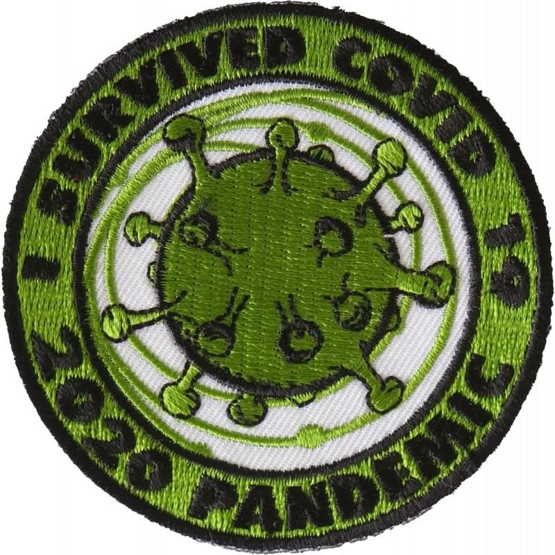 P6715 I survived covid 19 Iron on Corona Virus Patch Patches The Cheap Place