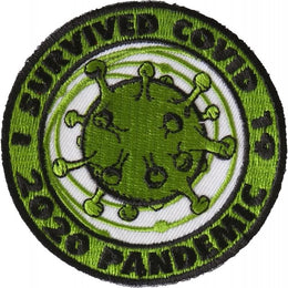 P6715 I survived covid 19 Iron on Corona Virus Patch Patches The Cheap Place