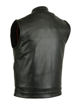 Renegade Classics Pick Black Motorcycle Vest Men's Leather Vests Renegade Classics