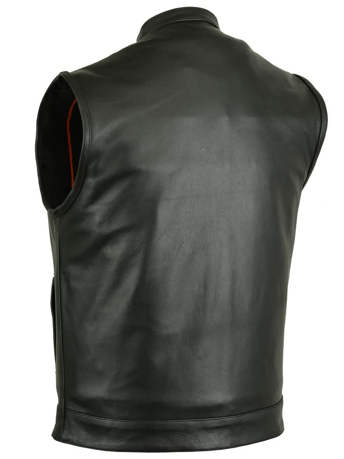 Renegade Classics Pick Black Motorcycle Vest Men's Leather Vests Renegade Classics