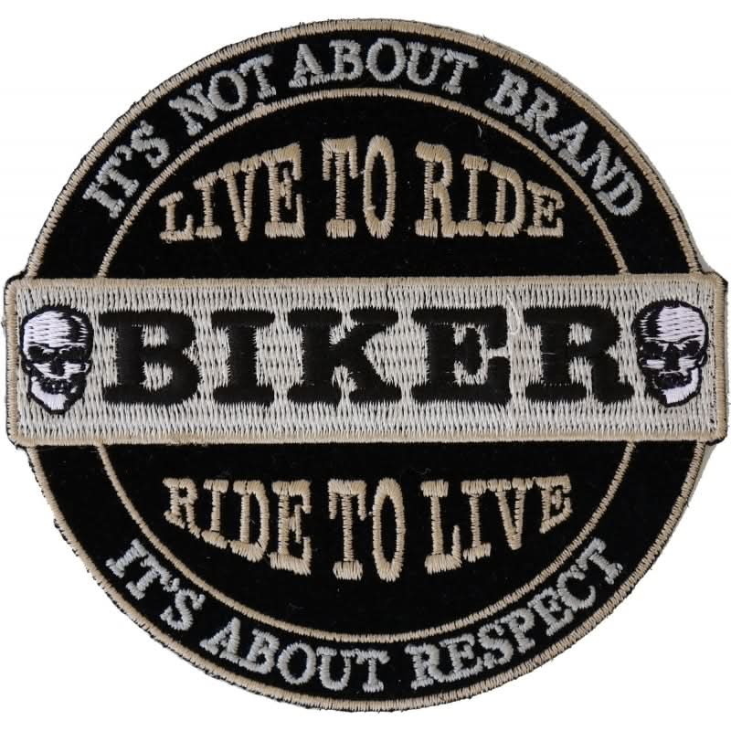 P4634 It's Not About Brand, It's About Respect Biker Patch Small Patches The Cheap Place