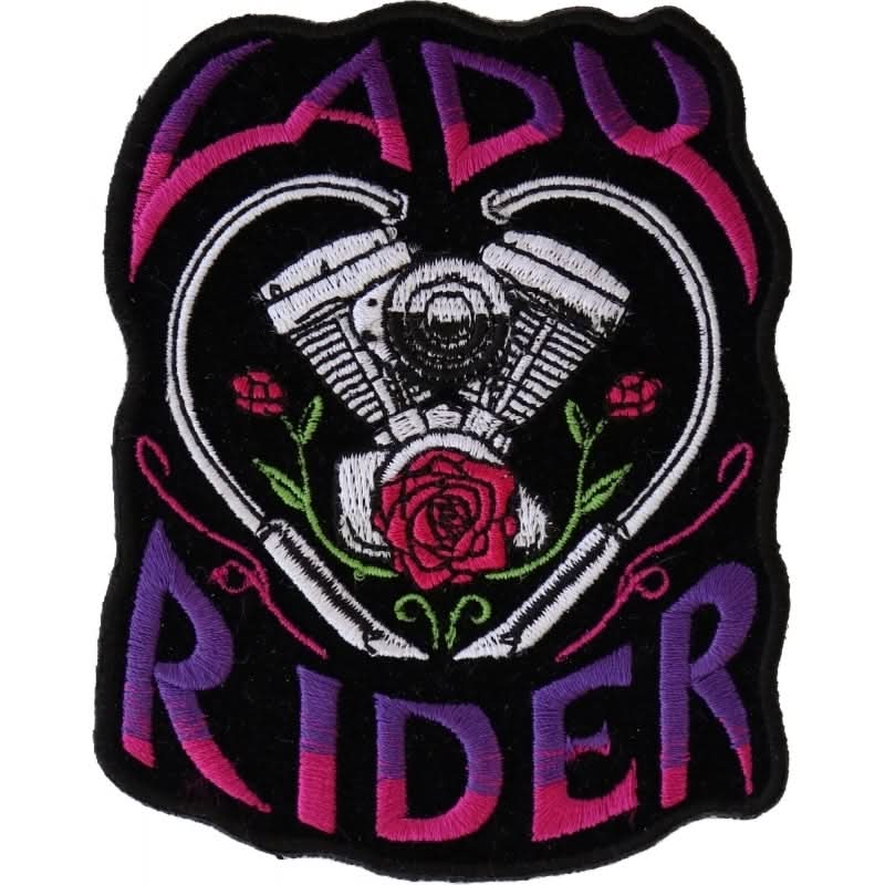 P6020 Lady Rider Path with Engine Roses Patches The Cheap Place