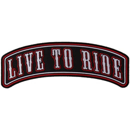 PR2543 Live To Ride Large Rocker Biker Patch Patches The Cheap Place