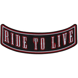 PR2544 Ride To Live Biker Rocker Back Patch Patches The Cheap Place
