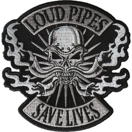 P6722 Loud Pipes Save Lives Skull Patch Patches The Cheap Place