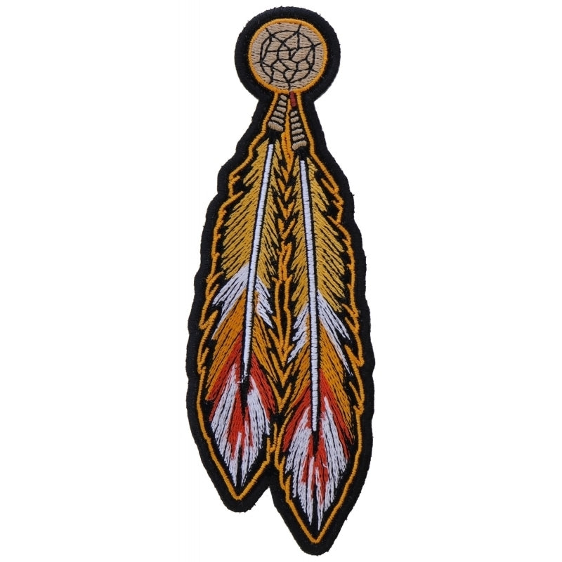 P4318 Orange Feathers Patch Patches The Cheap Place