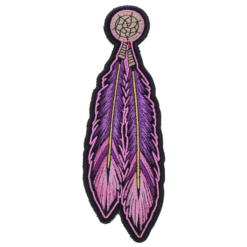 P4319 Pink Purple Feathers Patch Patches The Cheap Place
