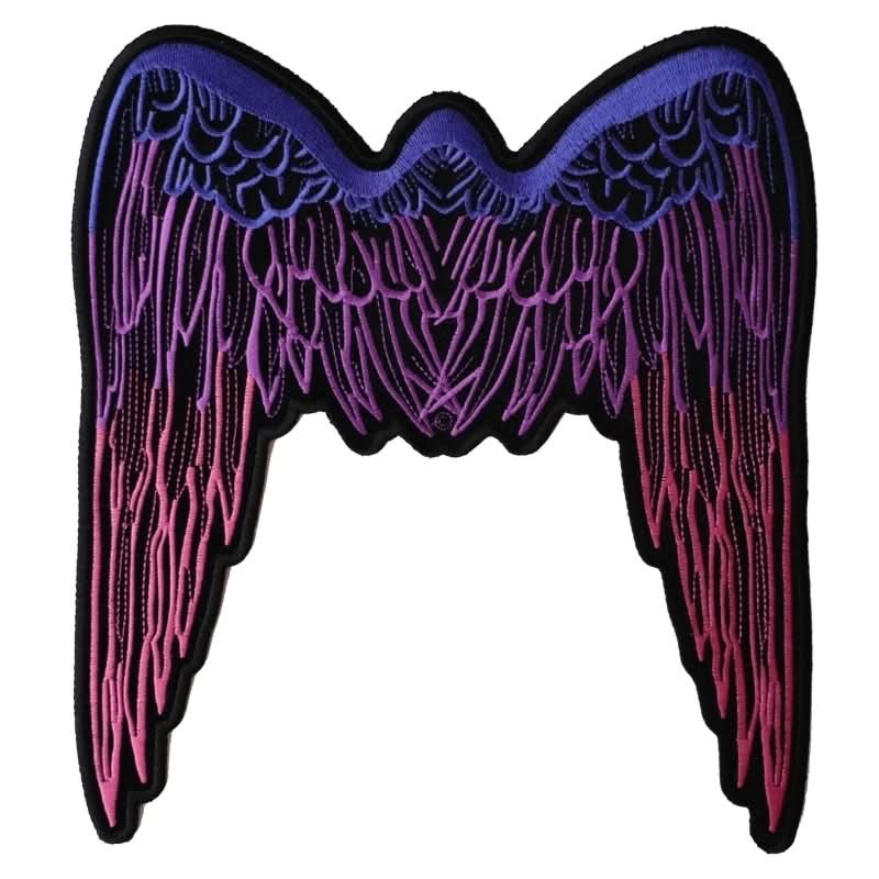 PL2648 Pink Angel Wings Large Embroidered Iron on Patch Patches The Cheap Place