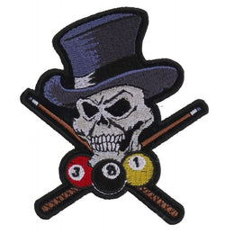 P6032 Pool Shark Skull Small Patch Patches The Cheap Place