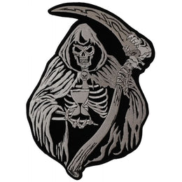 PL3587 Reaper with Scythe Embroidered Iron on Patch Patches The Cheap Place