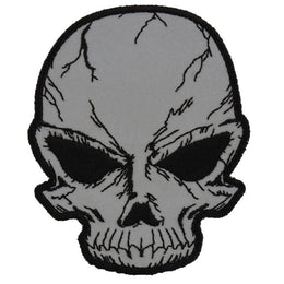 P3169 Reflective Small Cracked Skull Patch Patches The Cheap Place