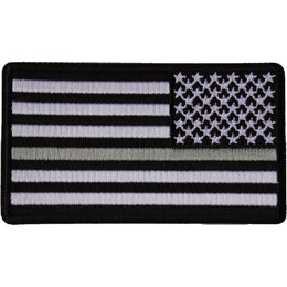 P6678 Reversed Silver Line Corrections Officer American Flag Patch Patches The Cheap Place