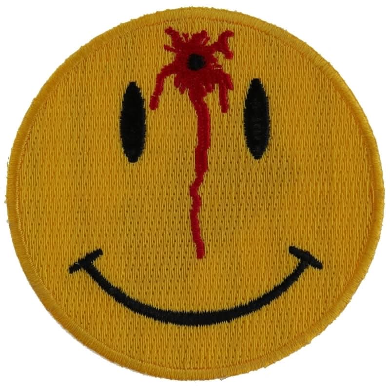 P1526 Shot Smiley Patch Patches The Cheap Place