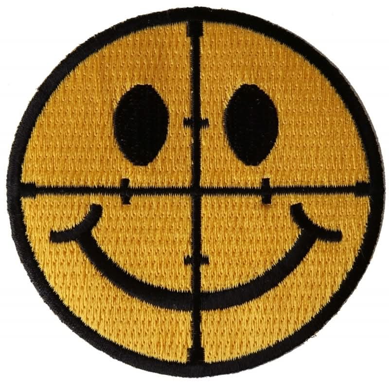 P6548 Sniper Scope Smiley Face Patch Patches The Cheap Place