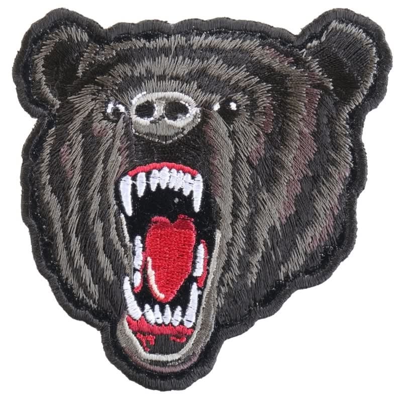 P3569 Small Black Bear Biker Patch Patches The Cheap Place