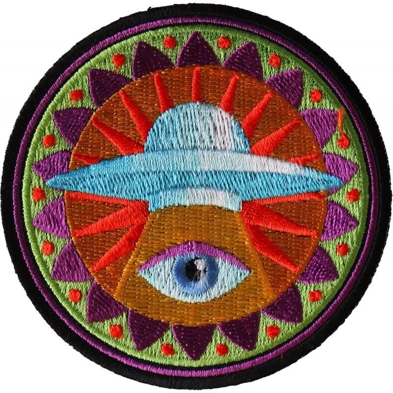 P6729 Spiritual Eye UFO Iron on Patch Patches The Cheap Place