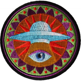 P6729 Spiritual Eye UFO Iron on Patch Patches The Cheap Place