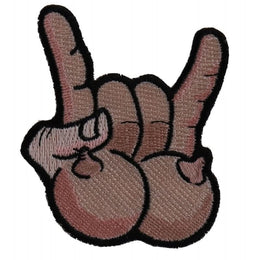 P5514 Tits and Rock On Fun Iron On Novelty Patch Patches The Cheap Place