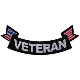 PR1013 Veteran Bottom Rocker With Flags Patch Patches The Cheap Place