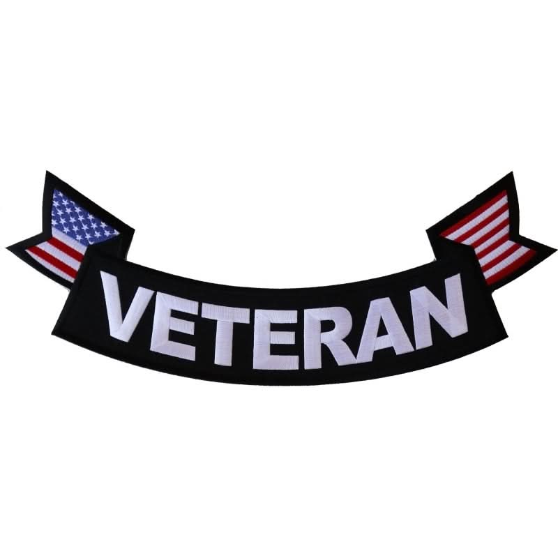 PL6560 Veteran Extra Large Rocker Patch Patches The Cheap Place