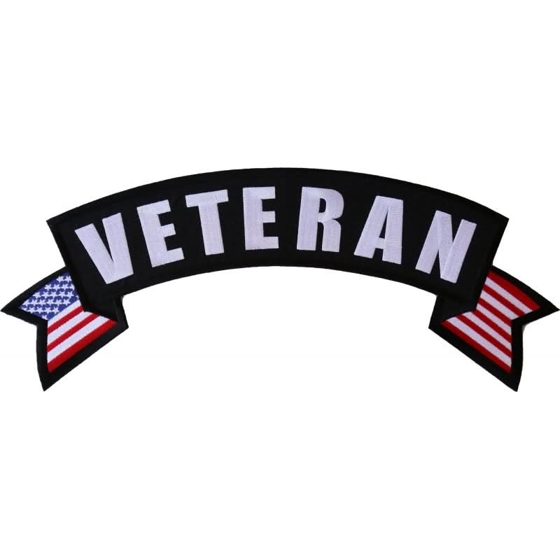 PL6559 Veteran Extra Large Rocker Patch Patches The Cheap Place