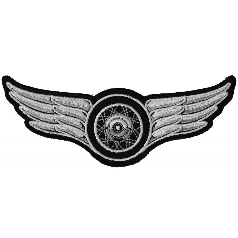 P3845 Winged Wheel Small Iron on Biker Patch Patches The Cheap Place