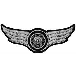 P3845 Winged Wheel Small Iron on Biker Patch Patches The Cheap Place