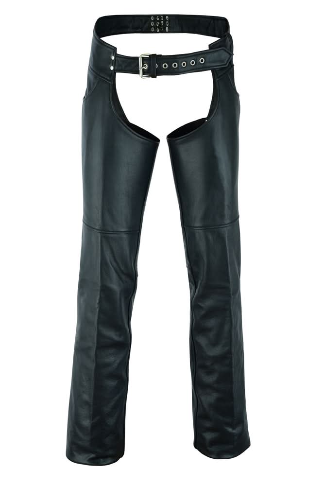 Wrangler leather motorcycle chaps - Black Chaps & Pants Renegade Classics
