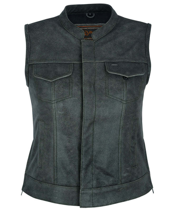 DS  Women's Premium Single Back Panel Concealment Vest - GRAY