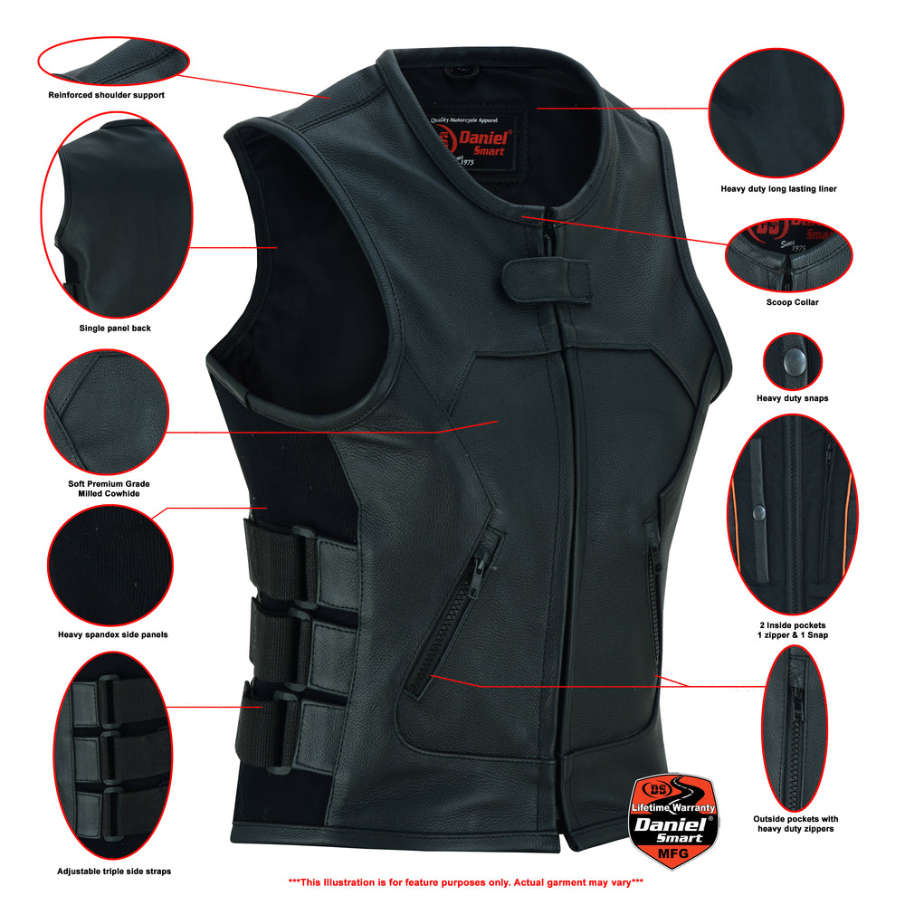 Urbella Women's leather motorcycle vest Women's Leather Vests Renegade Classics