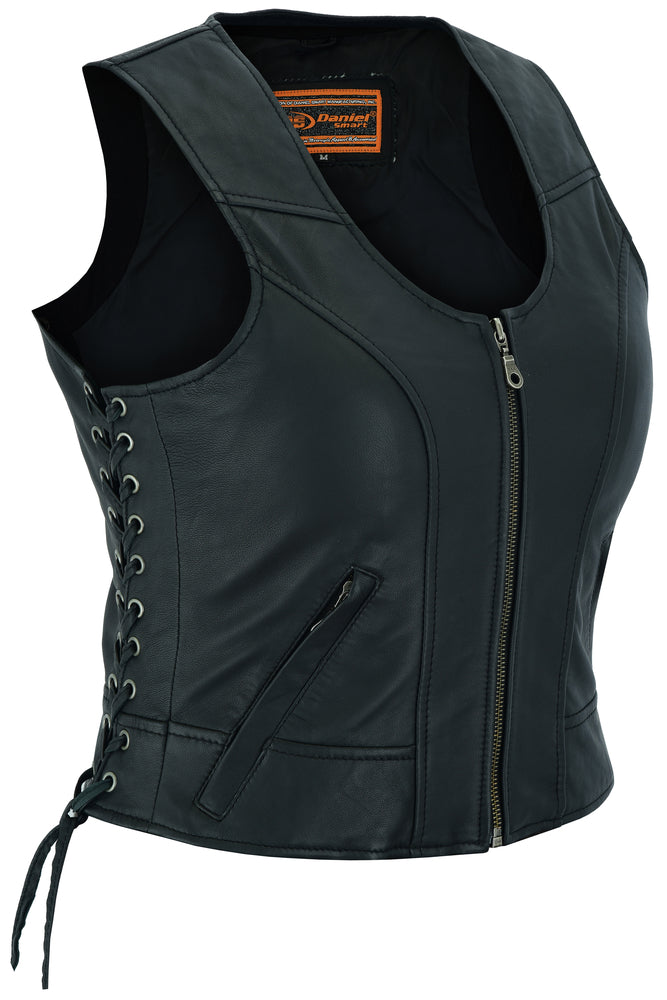 Women's leather vest