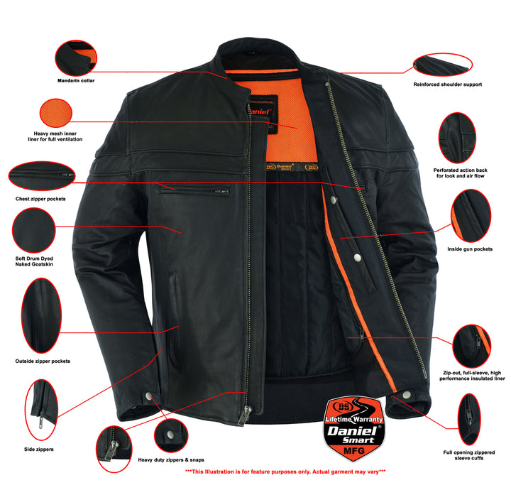 Flexer Men’s Black Lightweight Leather Jacket