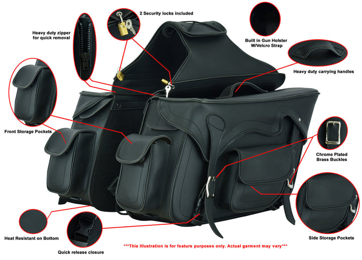 DS Two Strap Saddle Bag Saddle Bags Renegade Classics