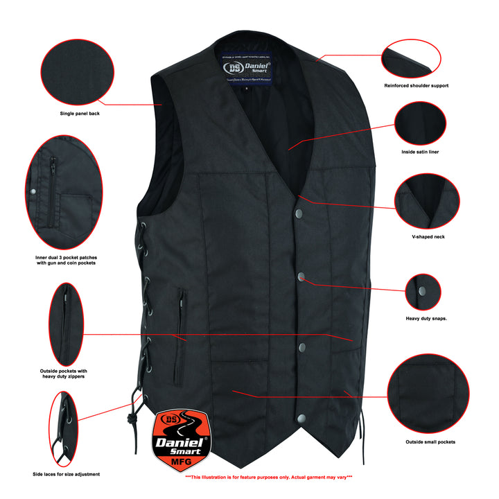 Warpath  Men's  Textile  Vest - Black