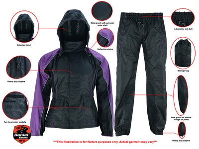Dryforce Women's Rain Suit (Purple) Rain Suits Renegade Classics