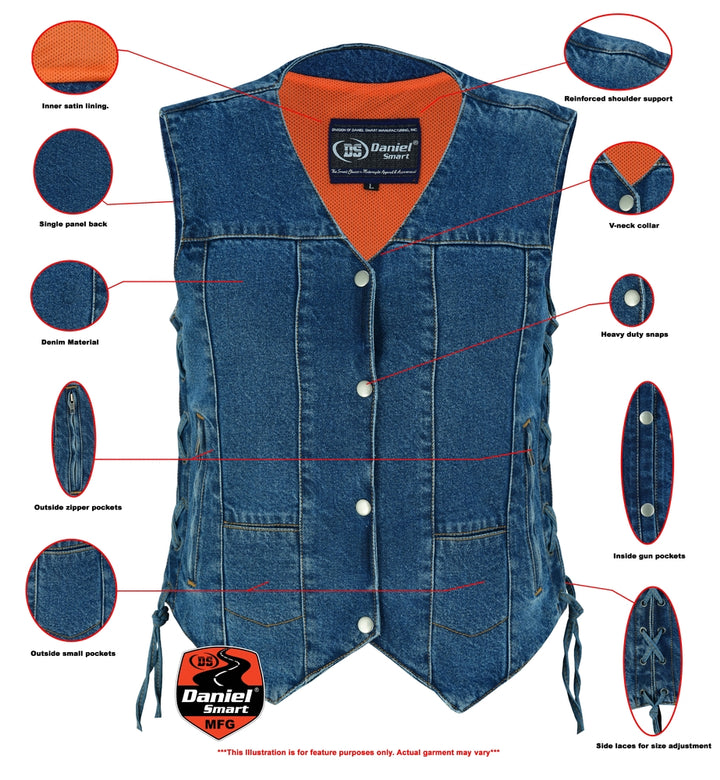 Blue Haven womens denim vest