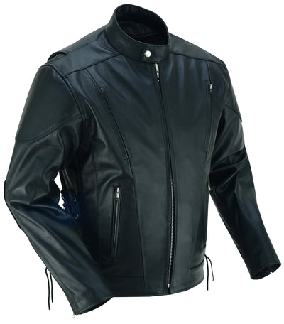 Star Knuckle Black Men's Leather Motorcycle Jacket Men's Leather Jackets Renegade Classics