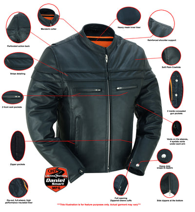 Ashster Leather Motorcycle Jacket Men's Jackets Renegade Classics