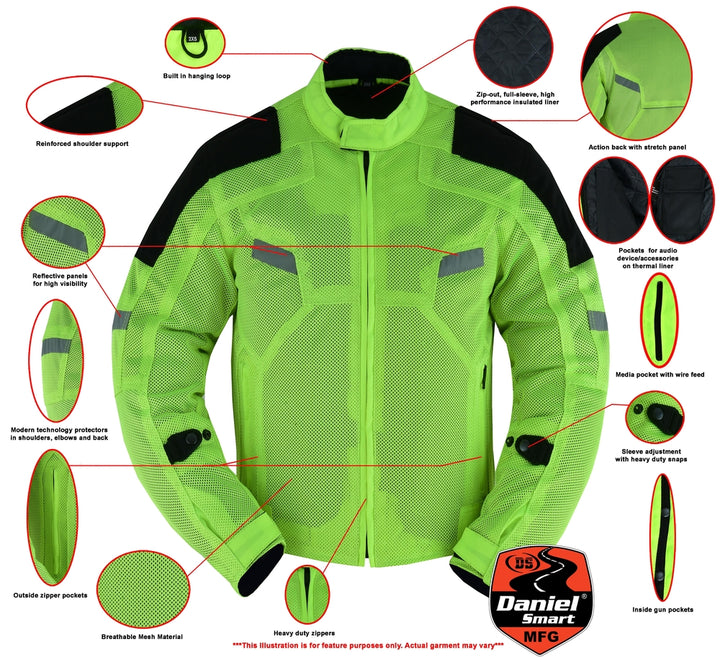 Elite Men's High-Vis Performance Mesh Jacket